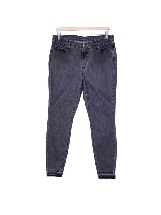 Yoga Jeans Denim - Yoga Jeans Women 32 Gray Skinny Raw Hem Stretch Canada Made  Athleisure Casual